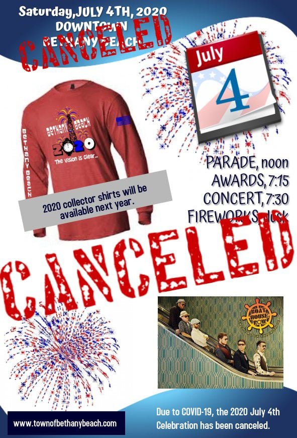 Bethany Beach events canceled July 4